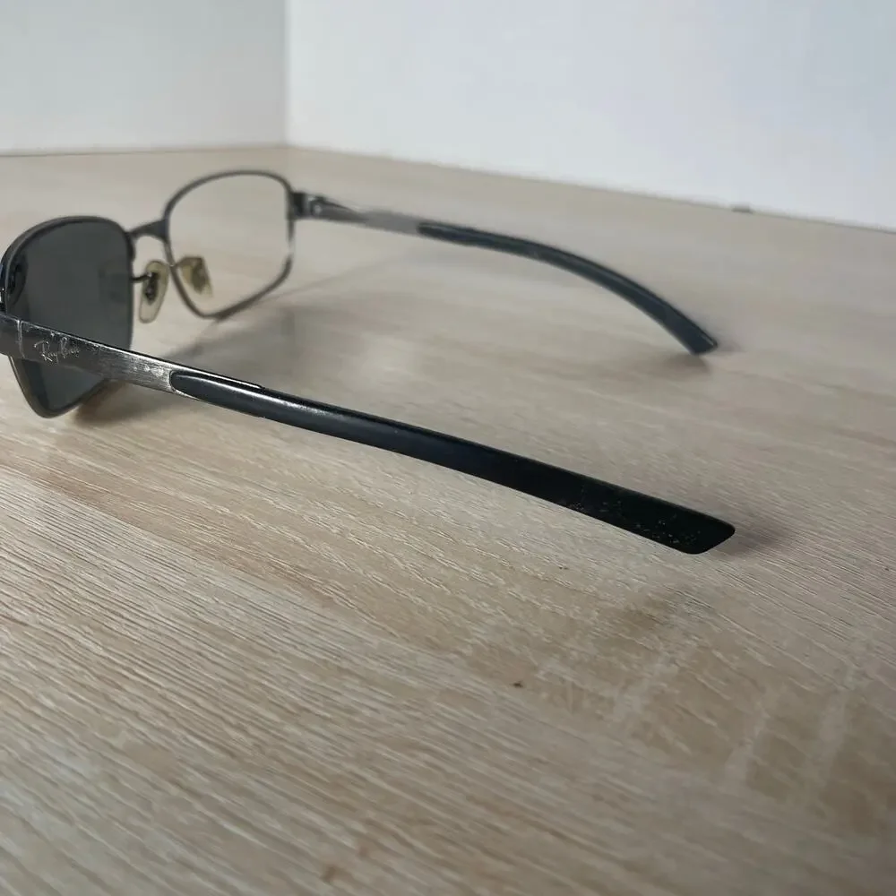 Ray-Ban RB3413 004 Sunglasses Silver Black FRAMES ONLY 59-18 3N Made in Italy - Picture 7 of 9